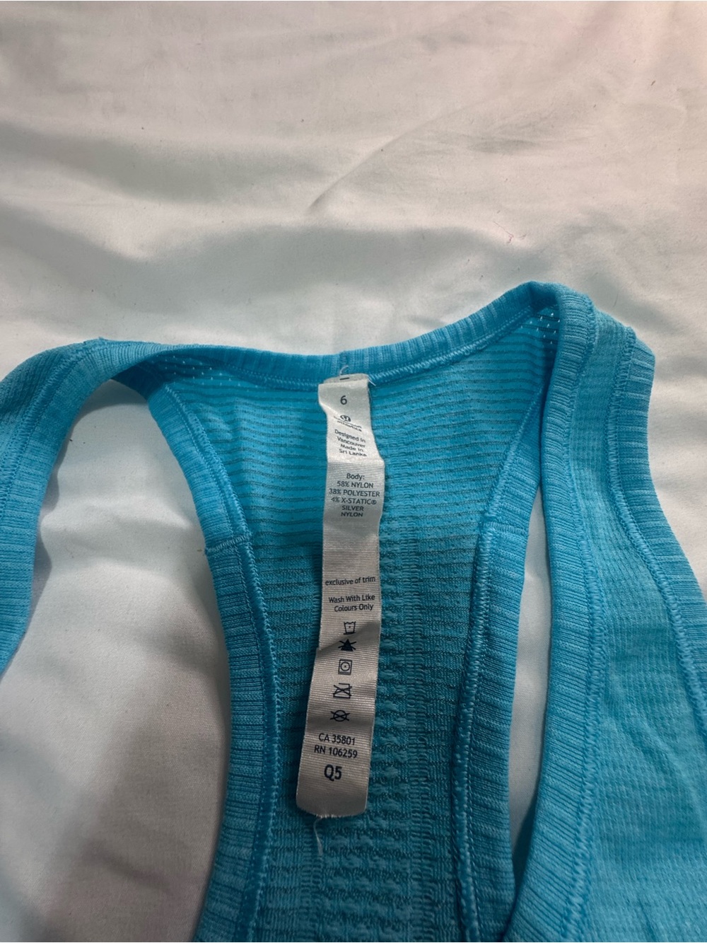 Lululemon Swiftly Racerback Tank - Turquoise Blue - Picture 3 of 4